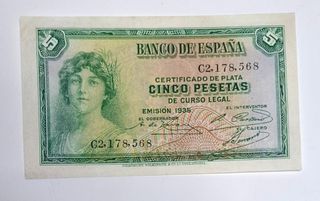 5 Pesetas 1935  Serie C217
