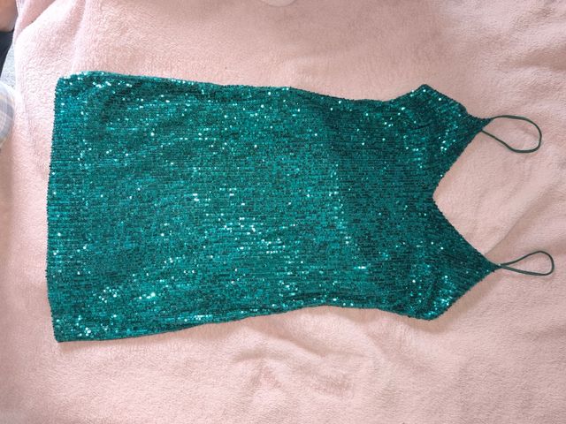 Vestido Lantejoulas Verde