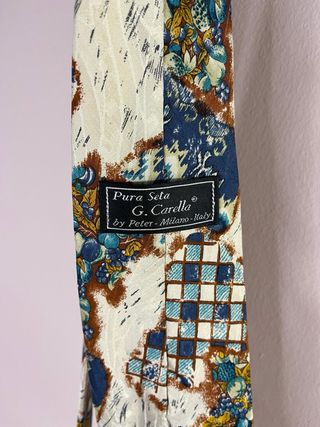 Corbata vintage seda multicolor