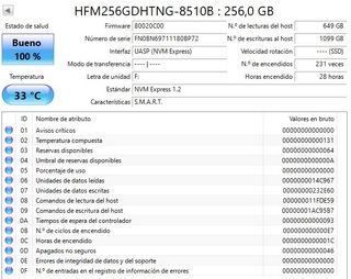 SSD M.2 NVMe 256 GB