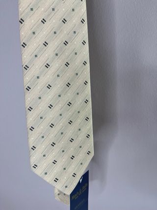 Corbata vintage rosa y azul marino 