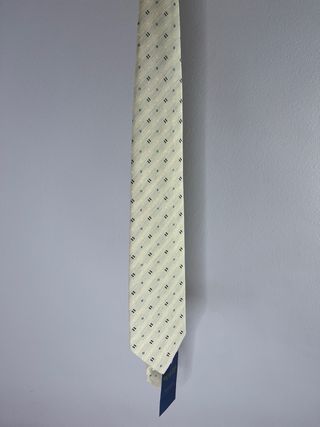 Corbata vintage rosa y azul marino 