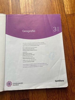 Libro de geografía 3 de la eso en castellano