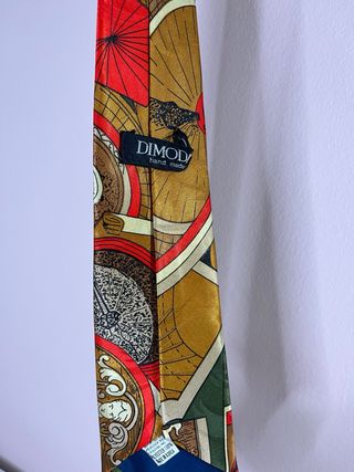 Corbata vintage diseño multicolor