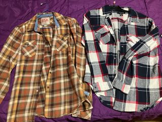 Dos Camisas de Franela a Cuadros