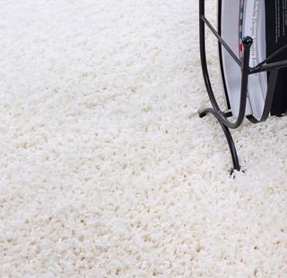 3 Alfombras de pelo largo blancas