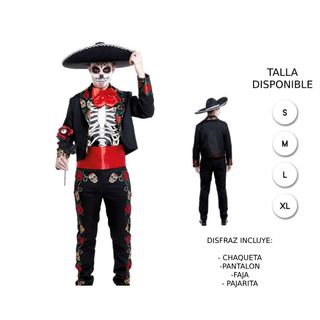 Disfraz Mariachi Catrina Hombre Adulto S-M-L-XL