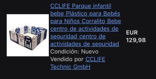 Parque infantil para bebés 