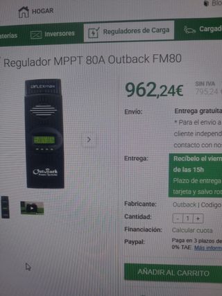 SISTEMA FOTOVOLCAICO EN FUNCIONAMIENTO