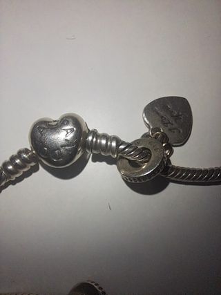 Pulsera Pandora Plata con Charms Corazón