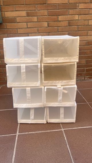 Scarpiere/organizzatori modulari bianchi