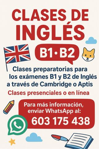 Clases de Inglés (B1 y B2)
