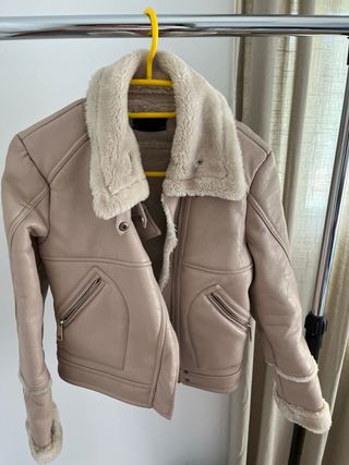 Chaqueta rosa forrada talla M