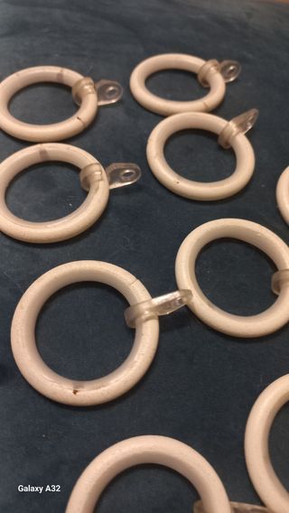 Anelli per tende bianchi in metallo