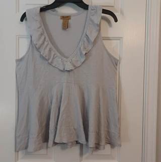 Camiseta tirantes Wrangler gris con volantes
