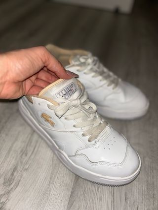 Zapatillas Lacoste Blancas y Beige Unisex 40