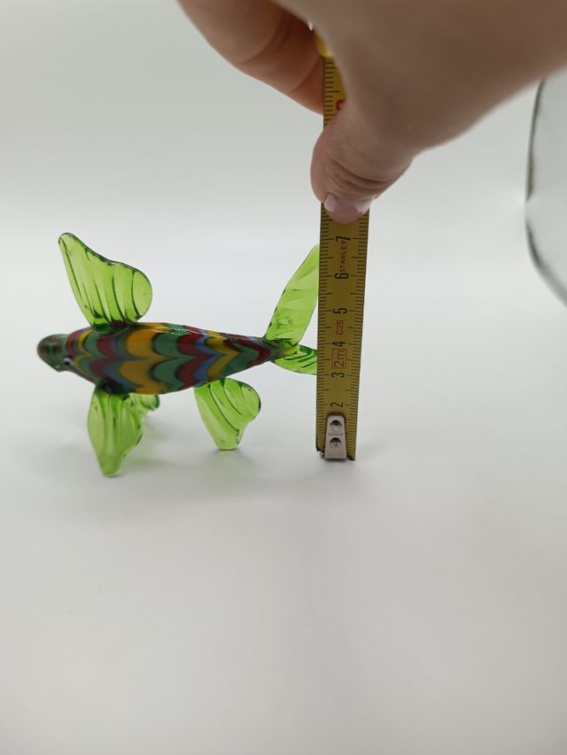 Pesce e polpo in vetro colorato