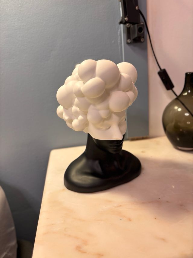 Figura Busto Decorativo Blanco y Negro