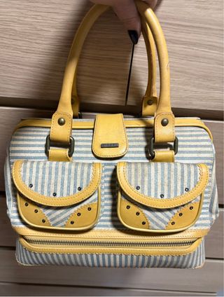 Bolso Diesel Rayas Azul y Amarillo