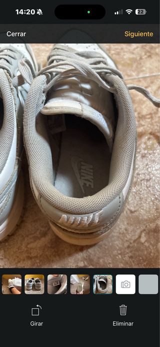 Zapatillas Nike Dunk Gris y Blanco