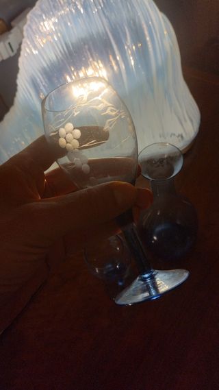 Set bicchiere vino blu 1940