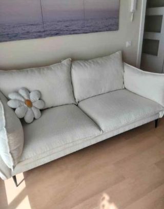 Sofá cama beige tela