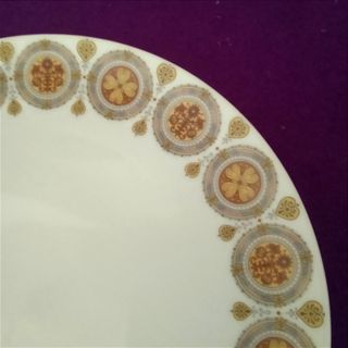 PLATO POSTRE PORCELANA: "SANTA CLARA". AÑOS 70.