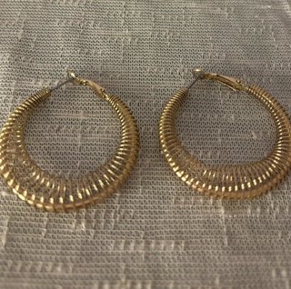 Pendientes Aro Dorados Diseño Espiral