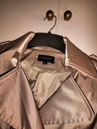 Gabardina satinada beige LORIANA