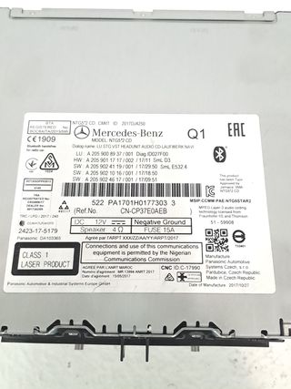 SISTEMA AUDIO / RADIO CD MERCEDES-BENZ CLASE GLC (BM 254)