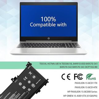Shentec TE03XL Batería HP Omen 15-AX000 Pavilion