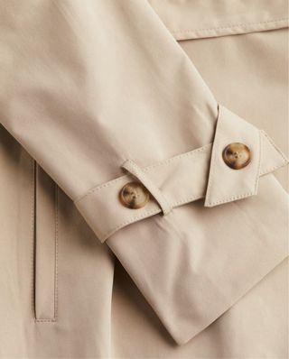 Gabardina H&M Beige Doble Botonadura