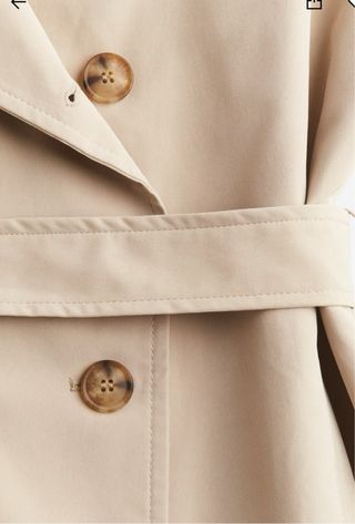 Gabardina H&M Beige Doble Botonadura