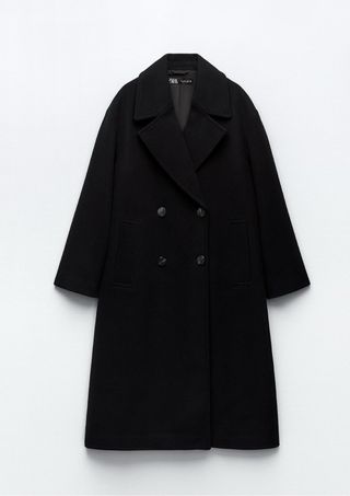 Abrigo oversize negro Zara en perfecto estado. Tac