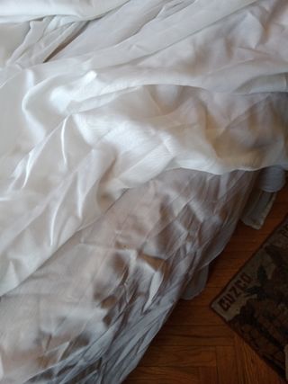 2 Cortinas Grandes Beige/Blanco