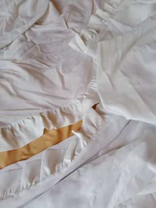 2 Cortinas Grandes Beige/Blanco