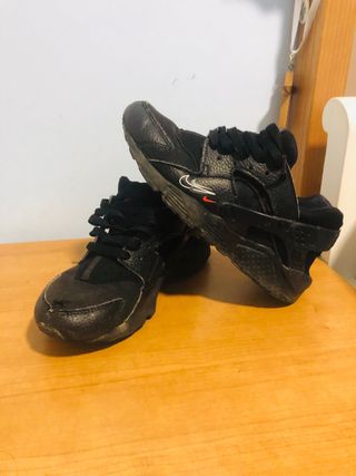 Nike Air Max Huarache Negro Plata