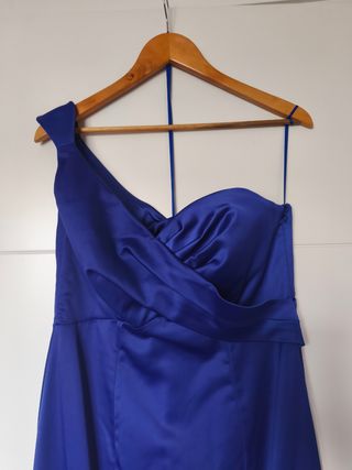 Vestido fiesta Mango azul Talla L