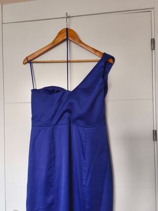 Vestido fiesta Mango azul Talla L