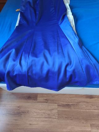 Vestido fiesta Mango azul Talla L
