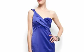 Vestido fiesta Mango azul Talla L