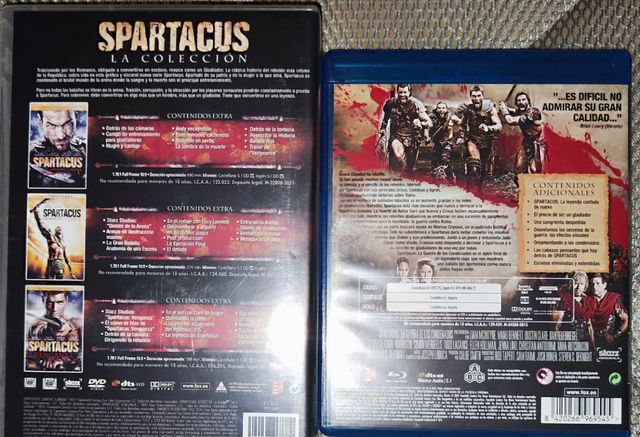 Spartacus La Colección DVD y blu ray 