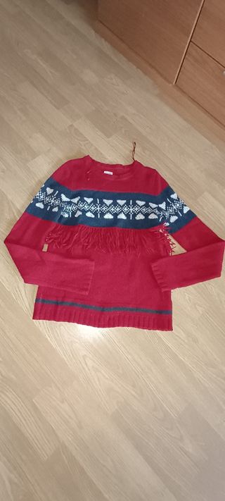 Jersey Rojo y Azul con Flecos