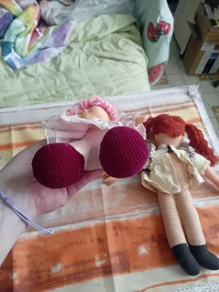 Bambole di pezza anni 80 21cm-30cm 2pz