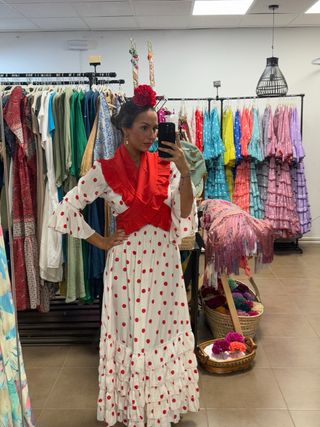Traje de flamenca de seda