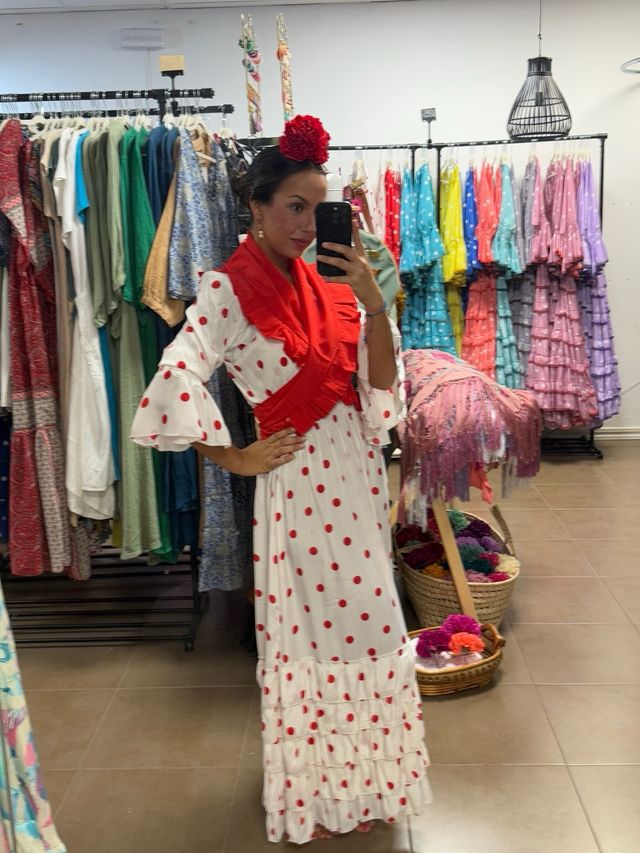Traje de flamenca de seda