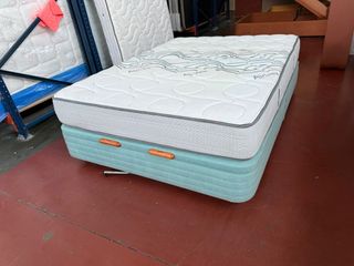 Canapé Turquesa y Colchón Flex Dasis 150x200