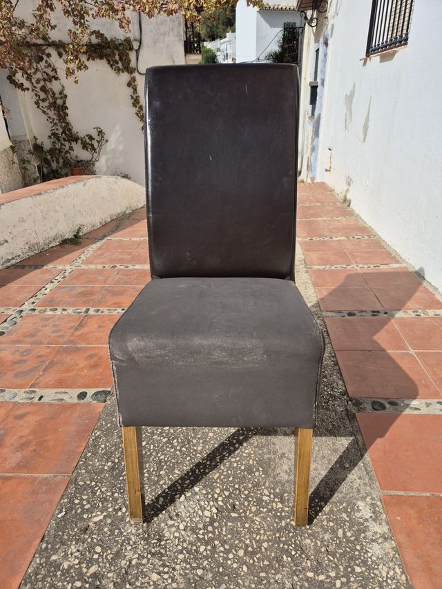 Juego de 8 sillas de comedor de madera