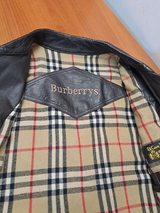 Cazadora Burberry Cuero Tartán
