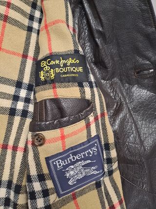 Cazadora Burberry Cuero Tartán